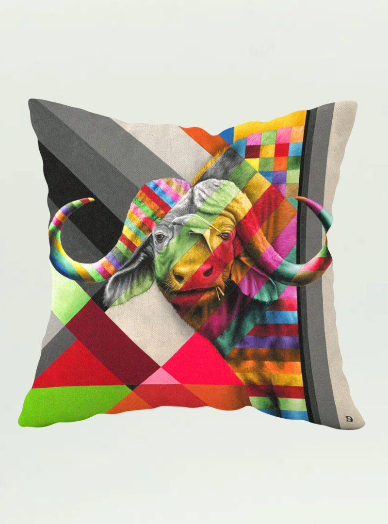 Buffalo in Colour Pillow Cover