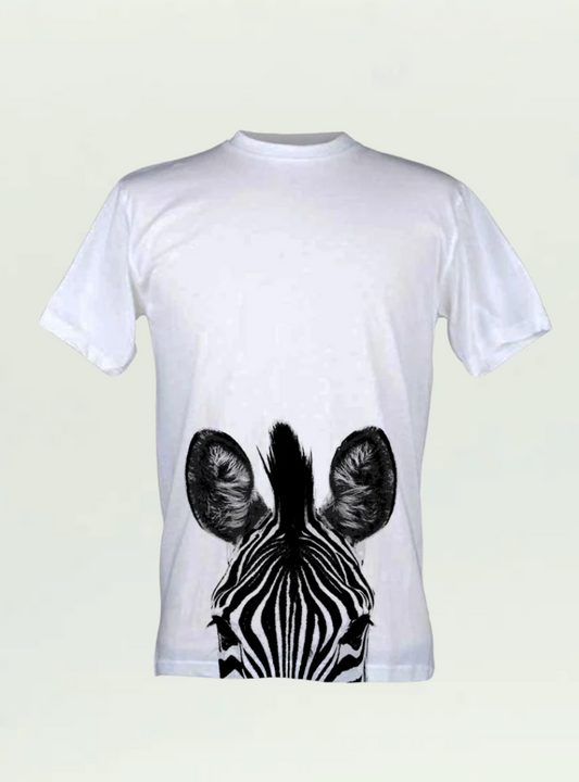 Zebra White and Black T-shirt