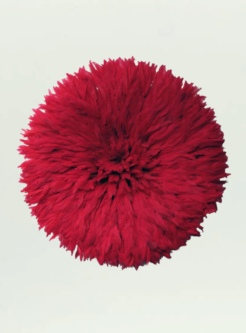 Red Juju Feather Hat