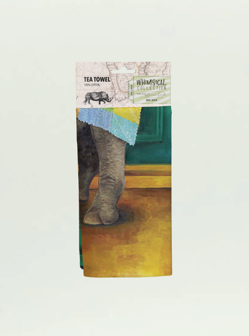 Rhino Warrior Tea Towel