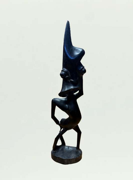 Abstract Dark Wood Figure
