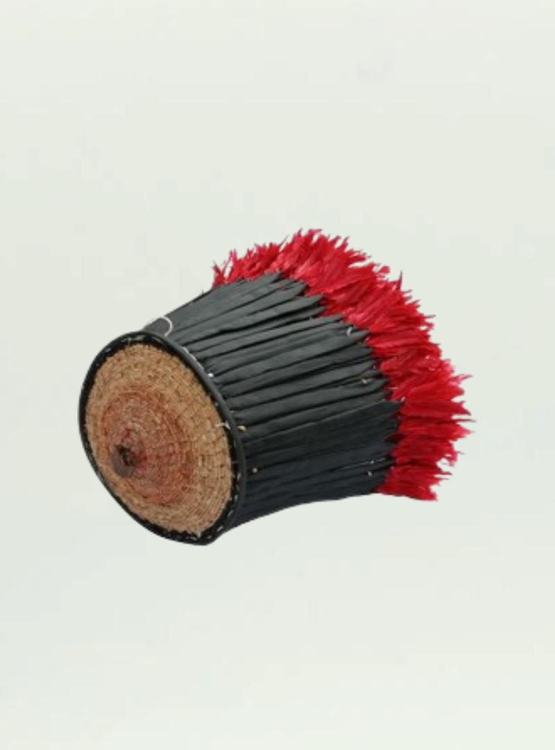 Red Juju Feather Hat