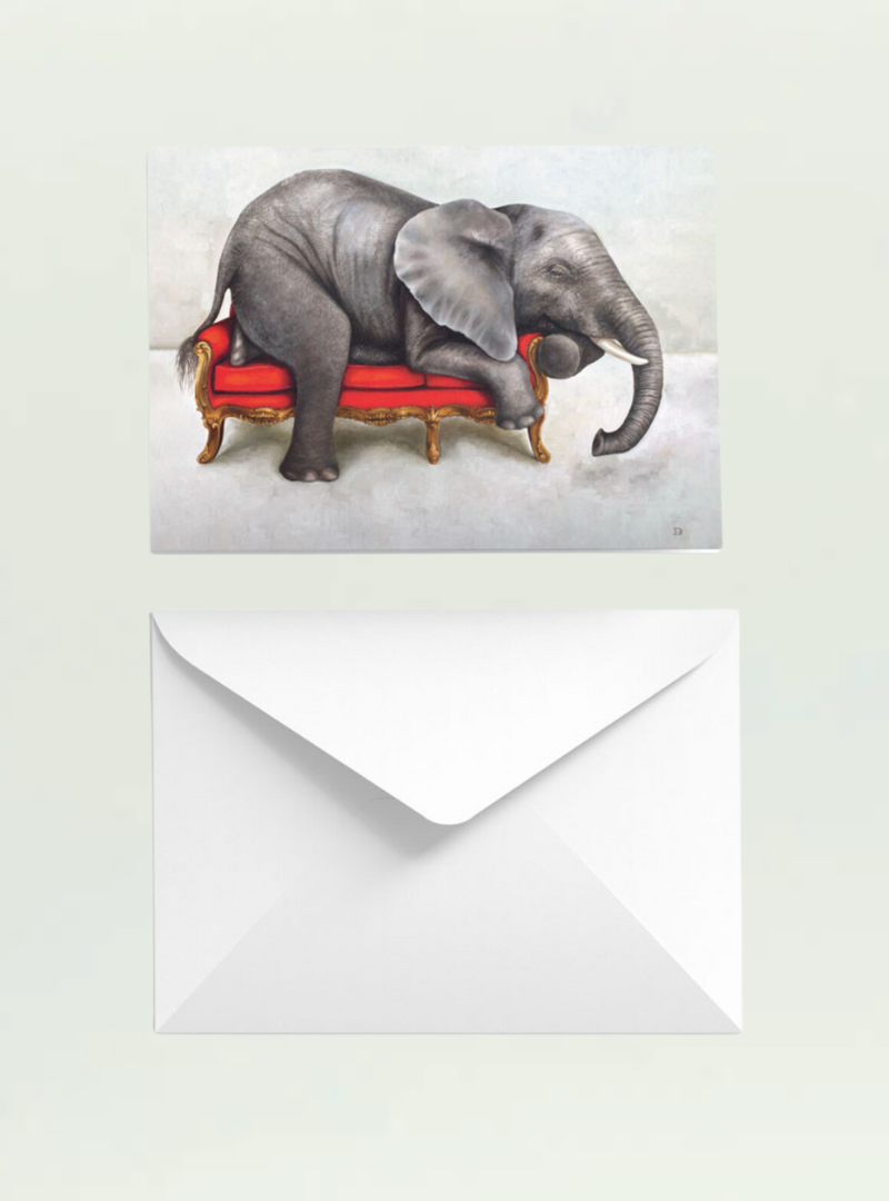 Elephant at Leisure Single Card