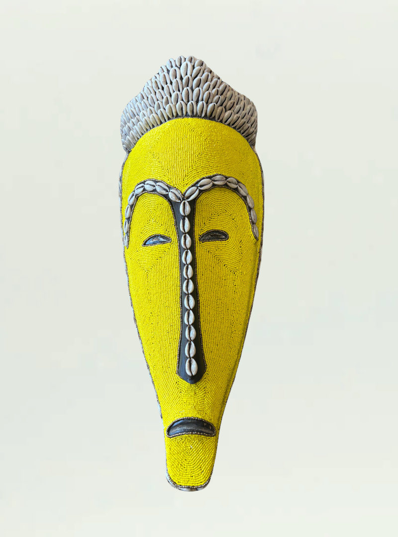 Yellow Beaded Mask