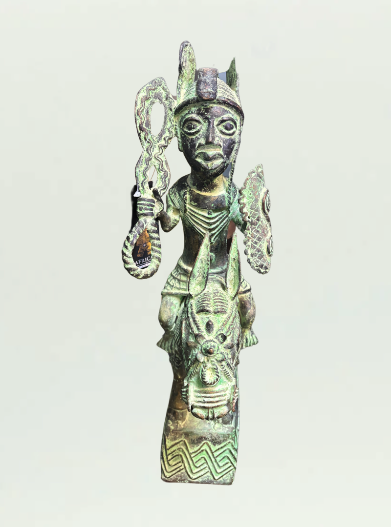 Bronze Warrior Horse Statue