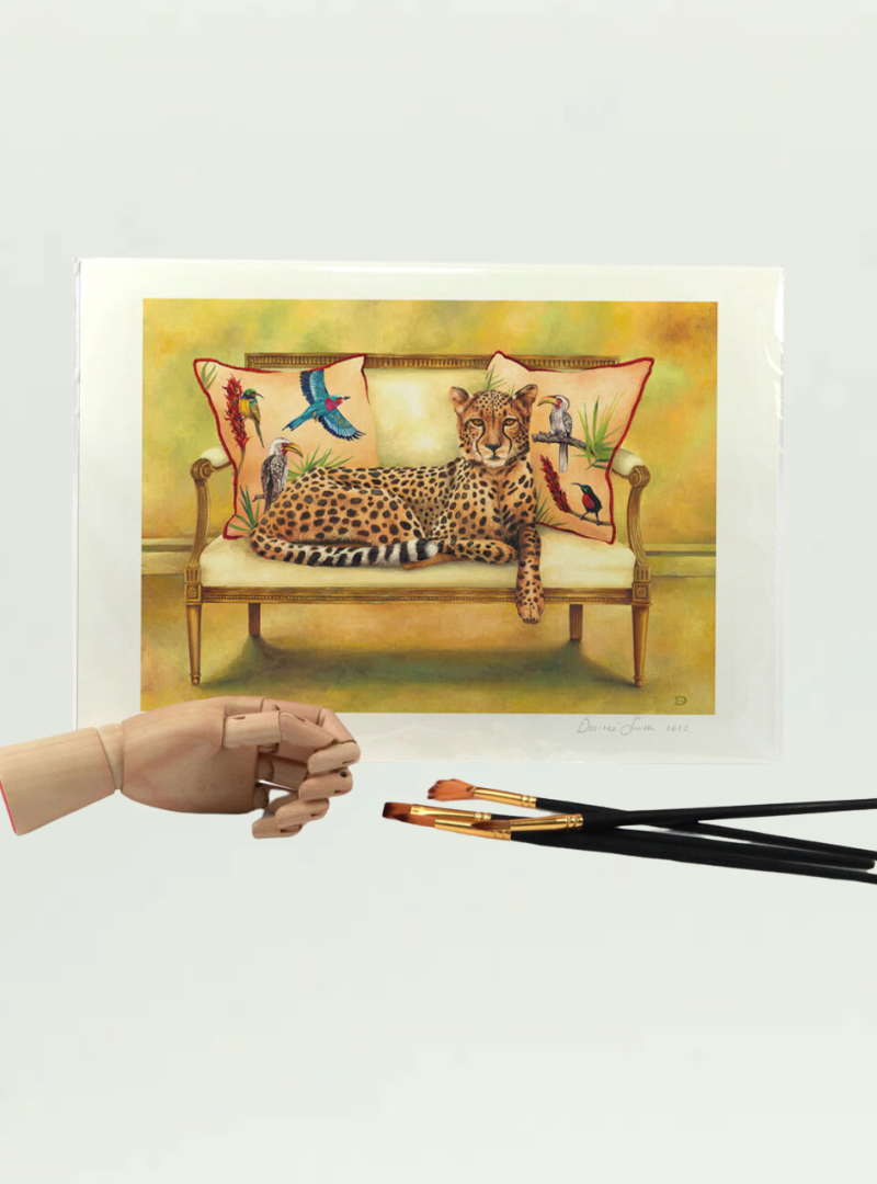 Cheetah at Leisure A4 Print