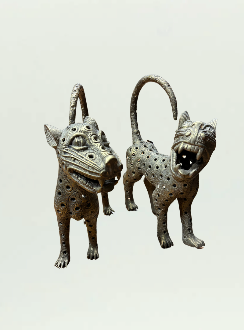 Bronze Leopard Pair