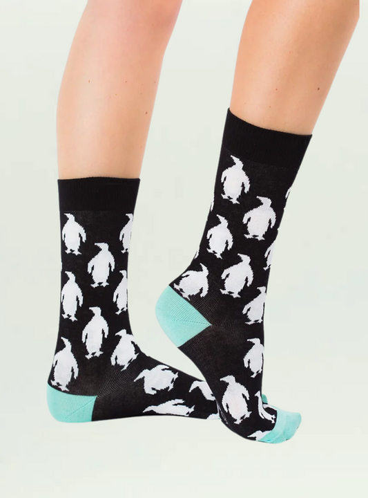 White Penguins Black Socks