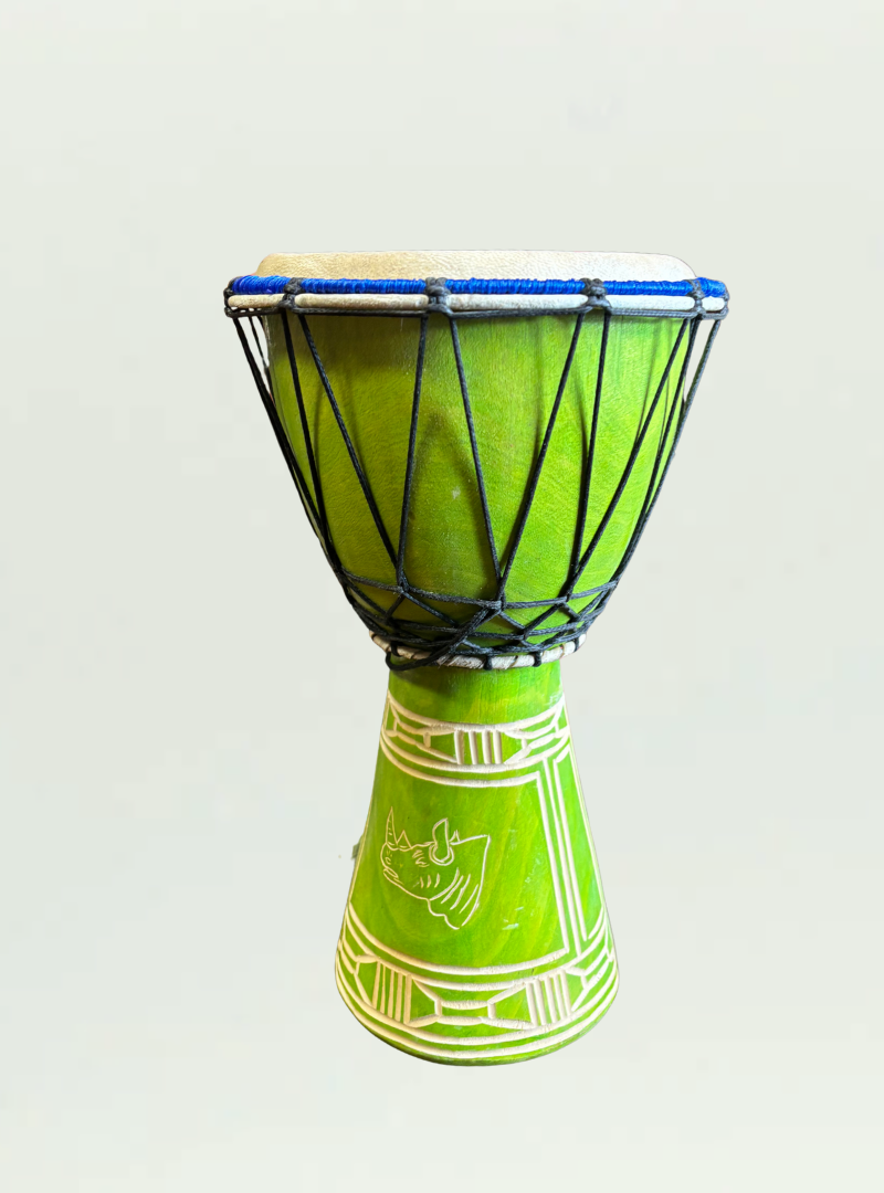 Green Djembe Drum 35cm