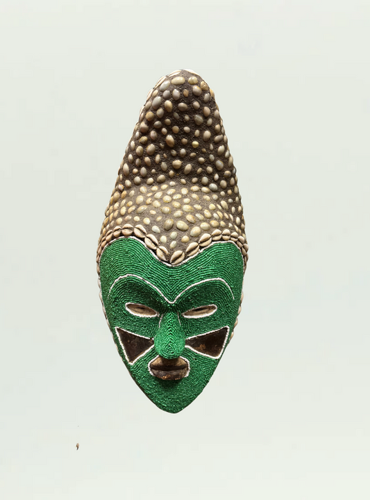 Beaded Green Mask