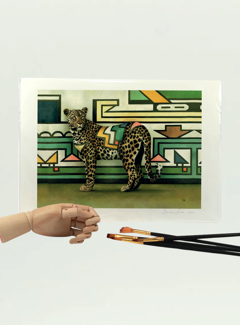 Ndebele Leopard A4 Print