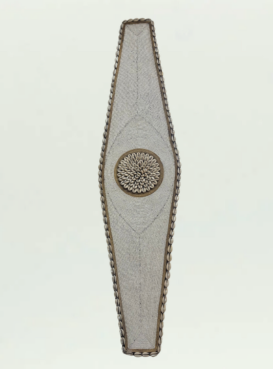 White Beaded Long Shield