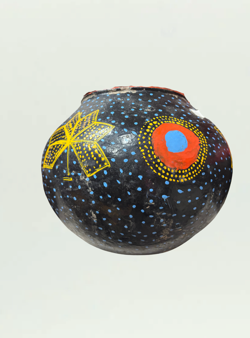 Painted Small Clay Pot