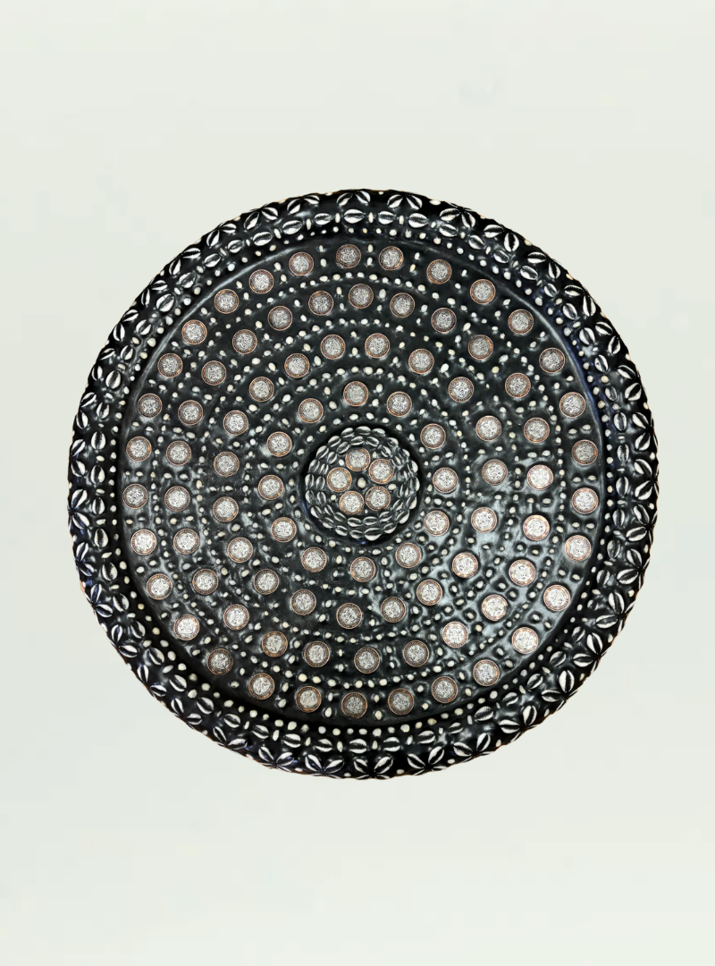 Coined Bamileke Stool Black