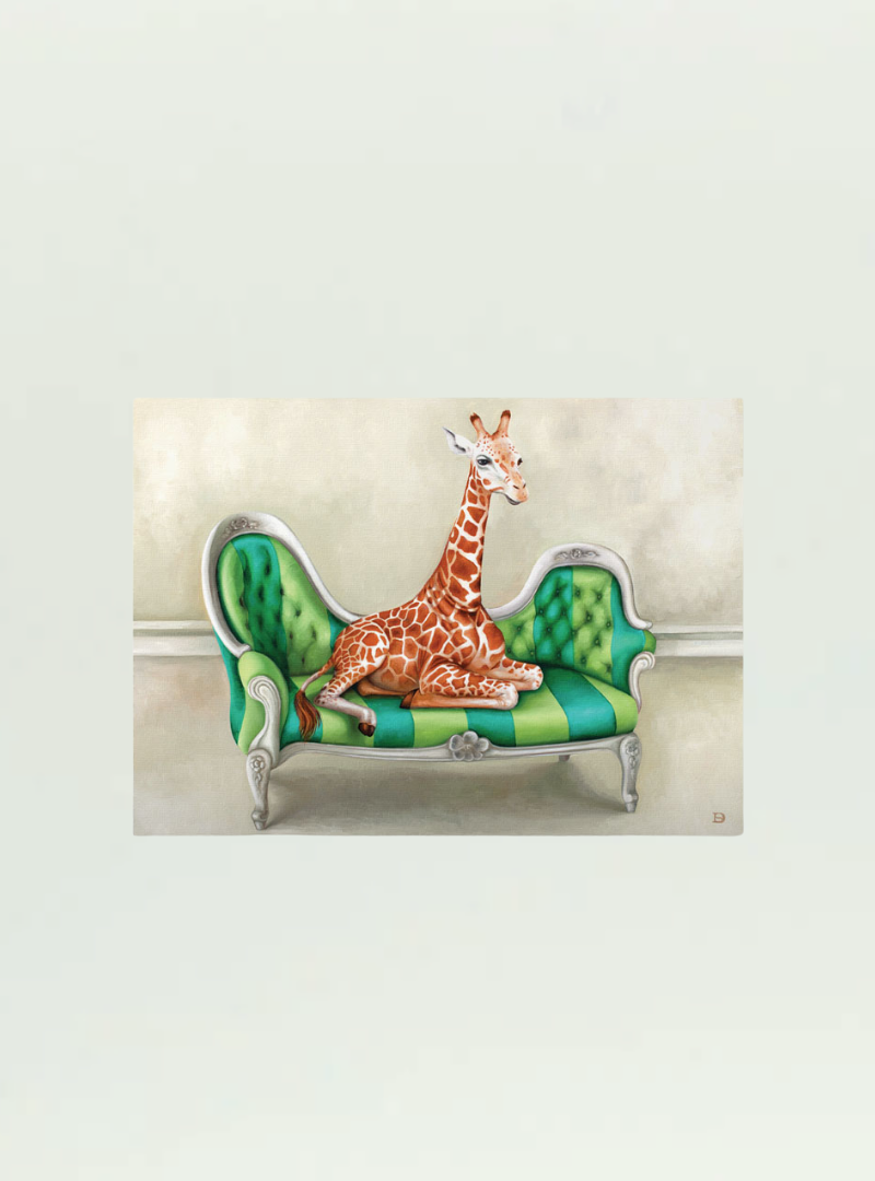 Giraffe at Leisure Stretch Canvas