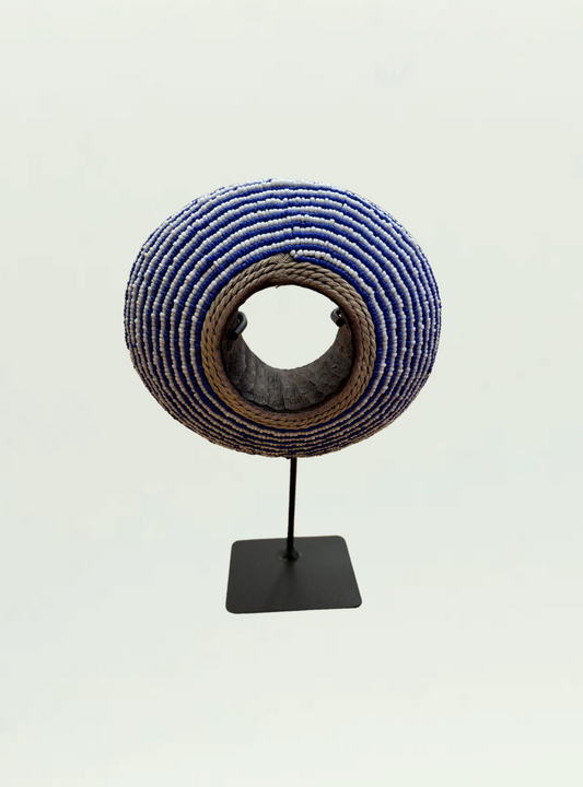 Blue White Beaded Bangle