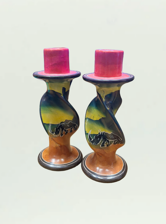 Kisii Candle Holder Pair