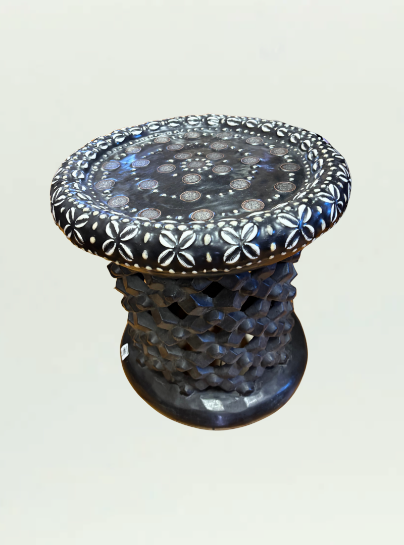 Coin Wood Stool Bamilike