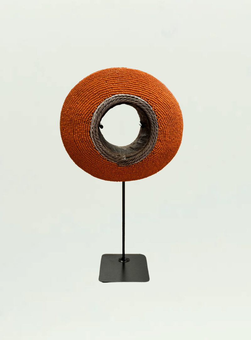 Orange Beaded Bangle