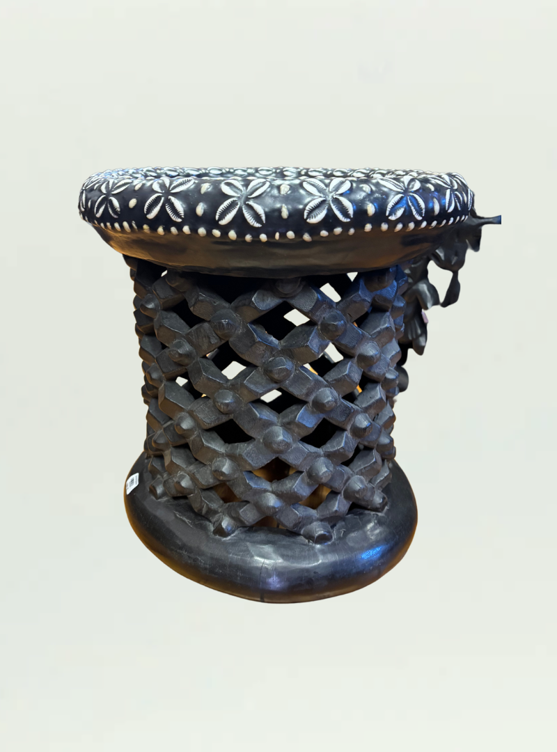 Coin Wood Stool Bamilike