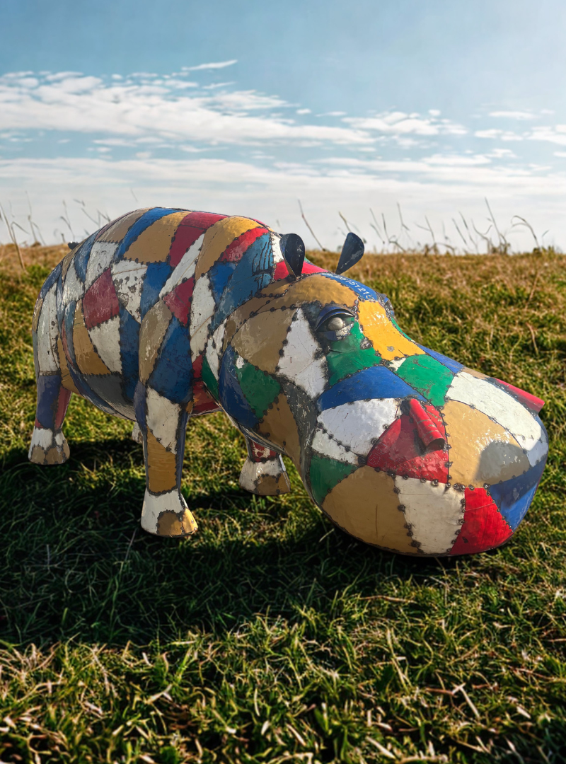 Colourful Metal Hippo