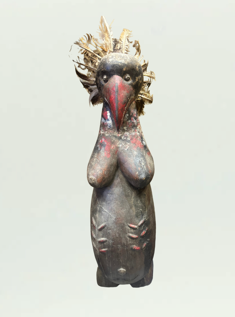 Angola Feather/Wooden Figure