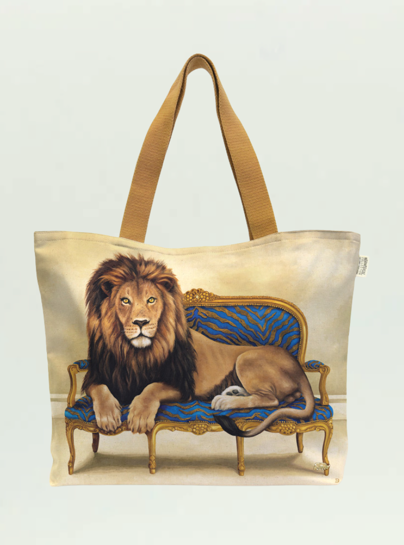Lion at Leisure Canvas Bag