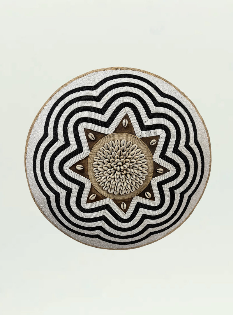 Black and White Beaded Shields