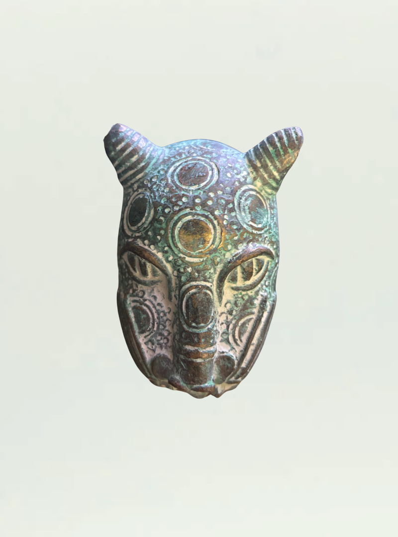 Bronze Leopard Head