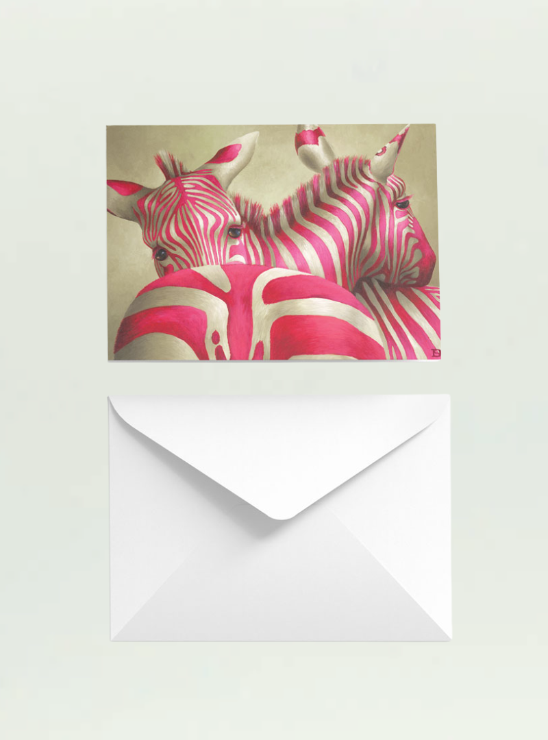 Pink Zebra Single Card