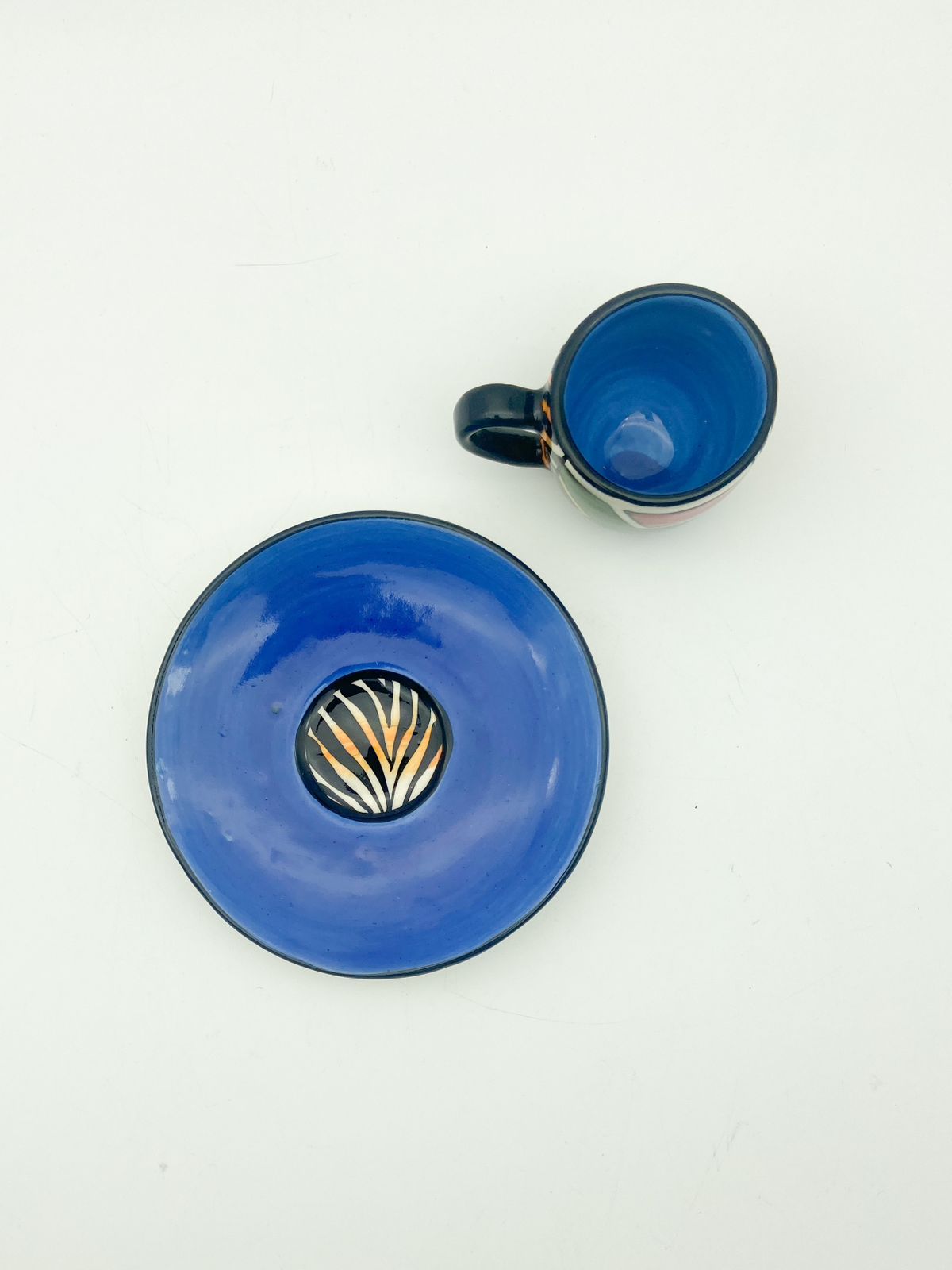 South African Espresso Cup & Saucer Blue