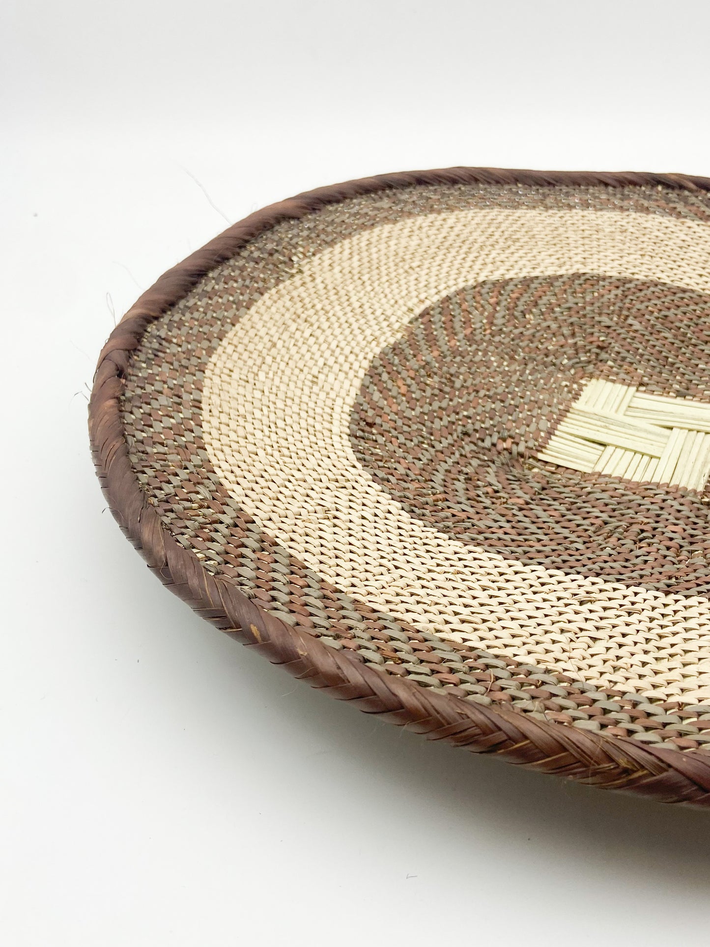 Natural Woven Basket Three Rings