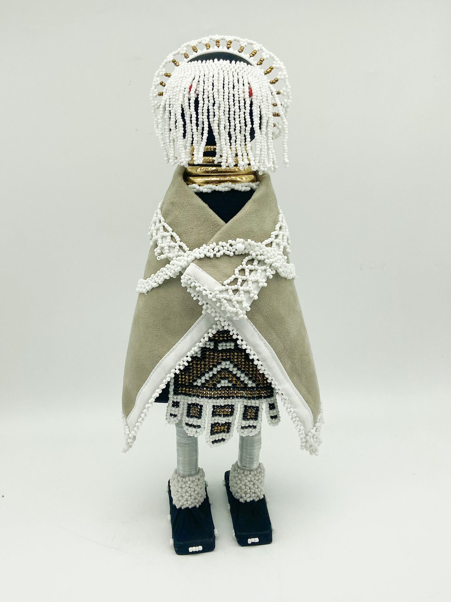 African Bride Doll Beige/White
