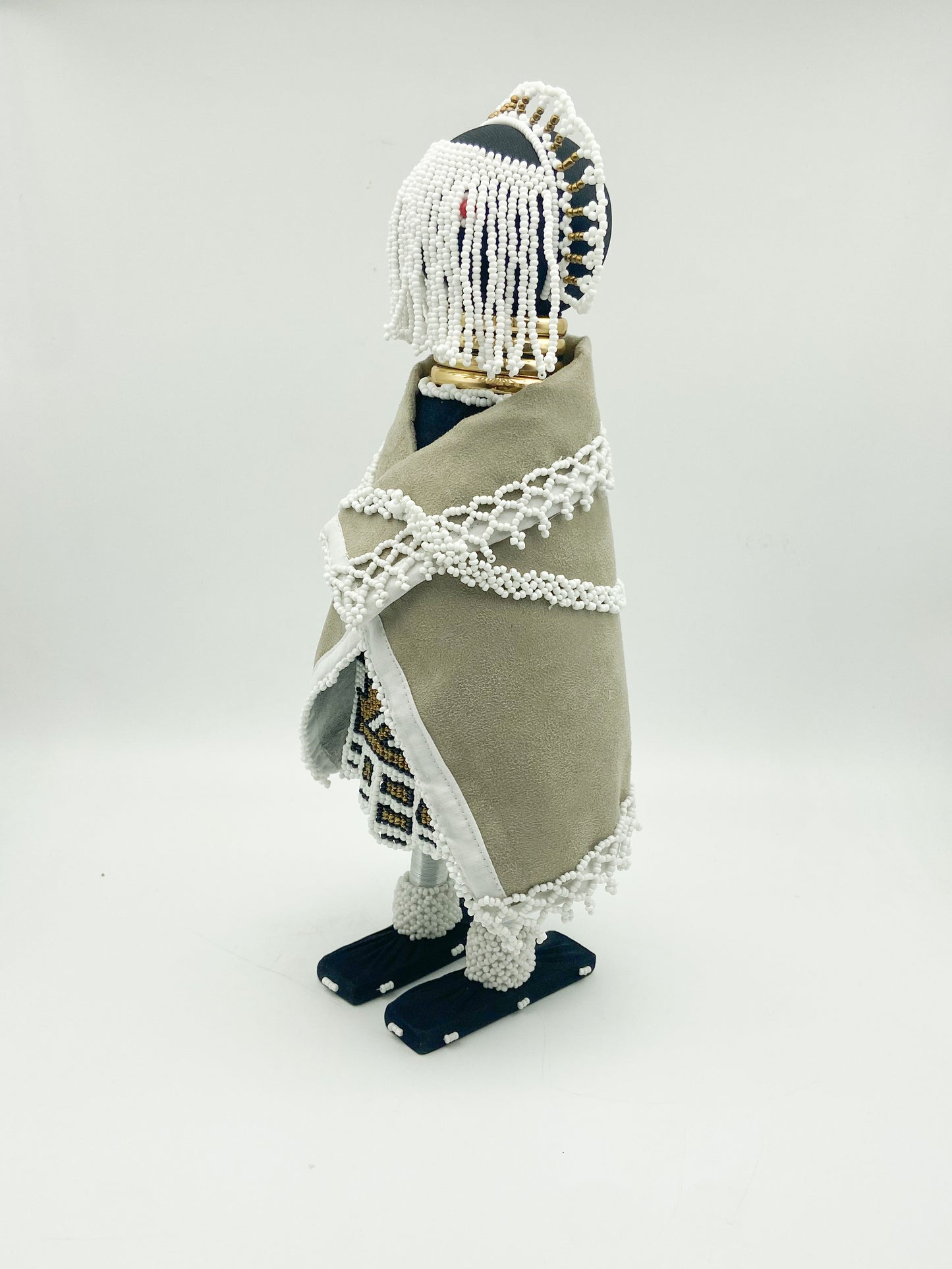 African Bride Doll Beige/White