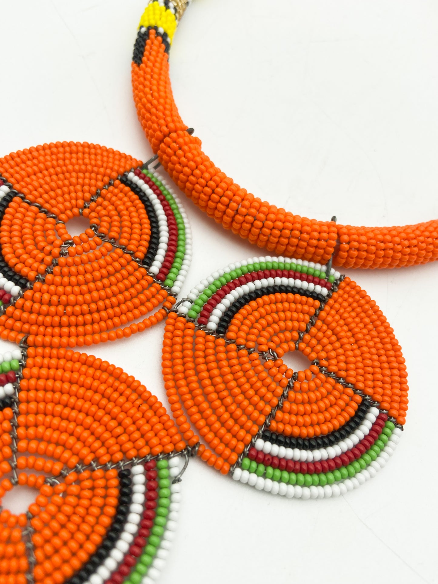 Orange Beaded Necklace
