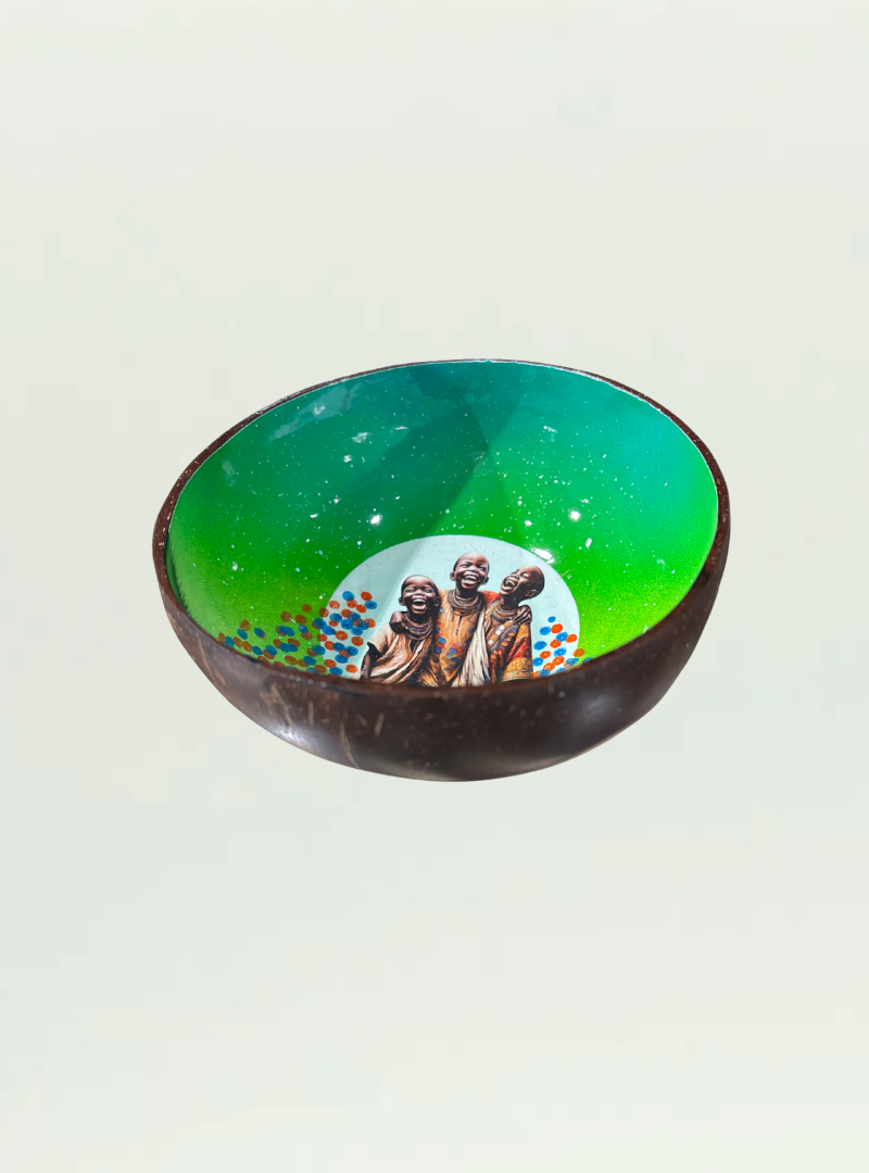 Painted Coconut Bowl