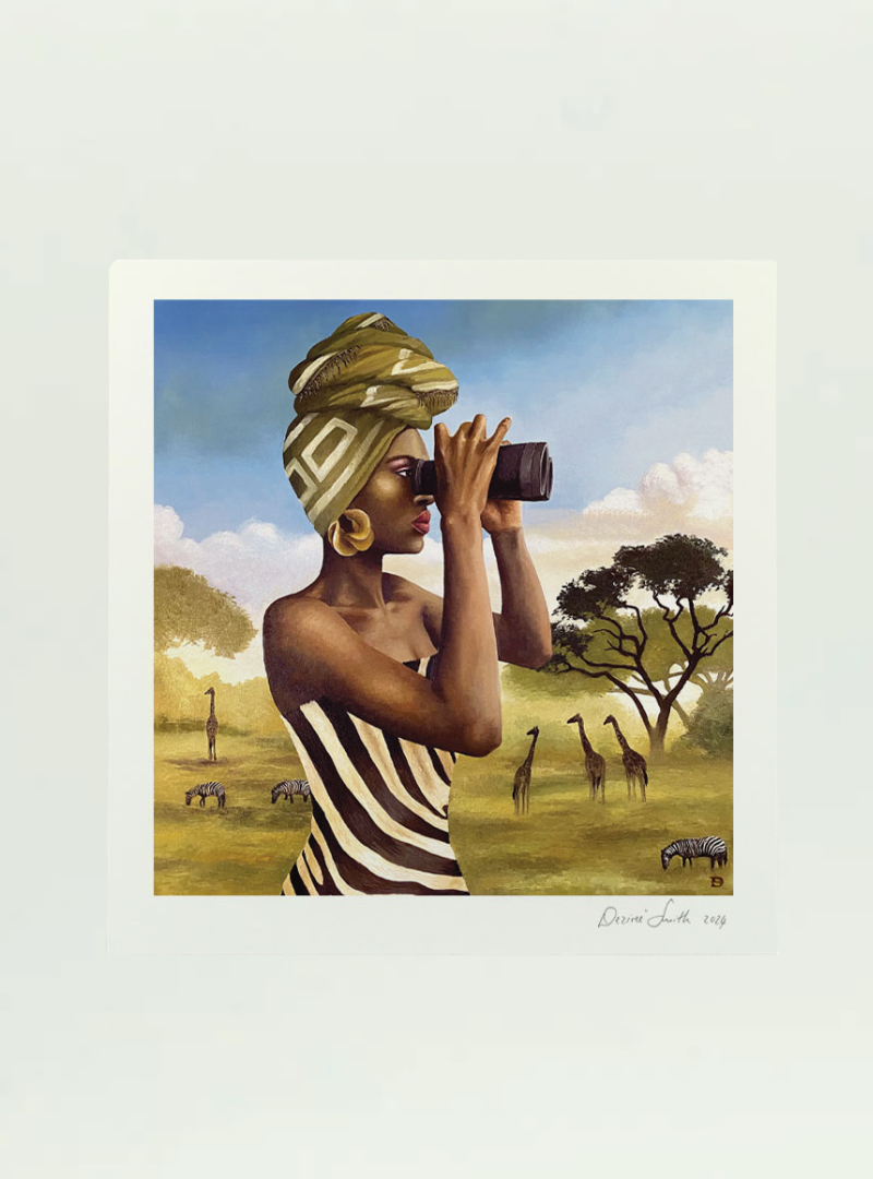 African Safari Signed Art Print