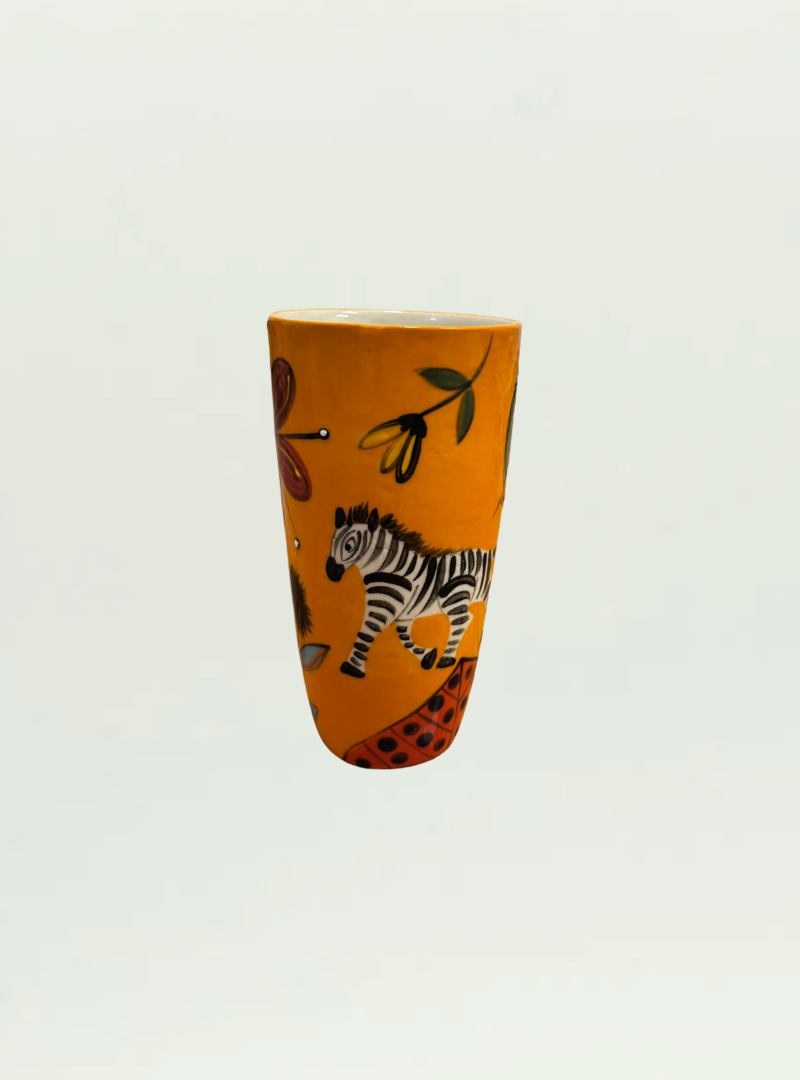 Tall Imibala Zebra Orange Cup