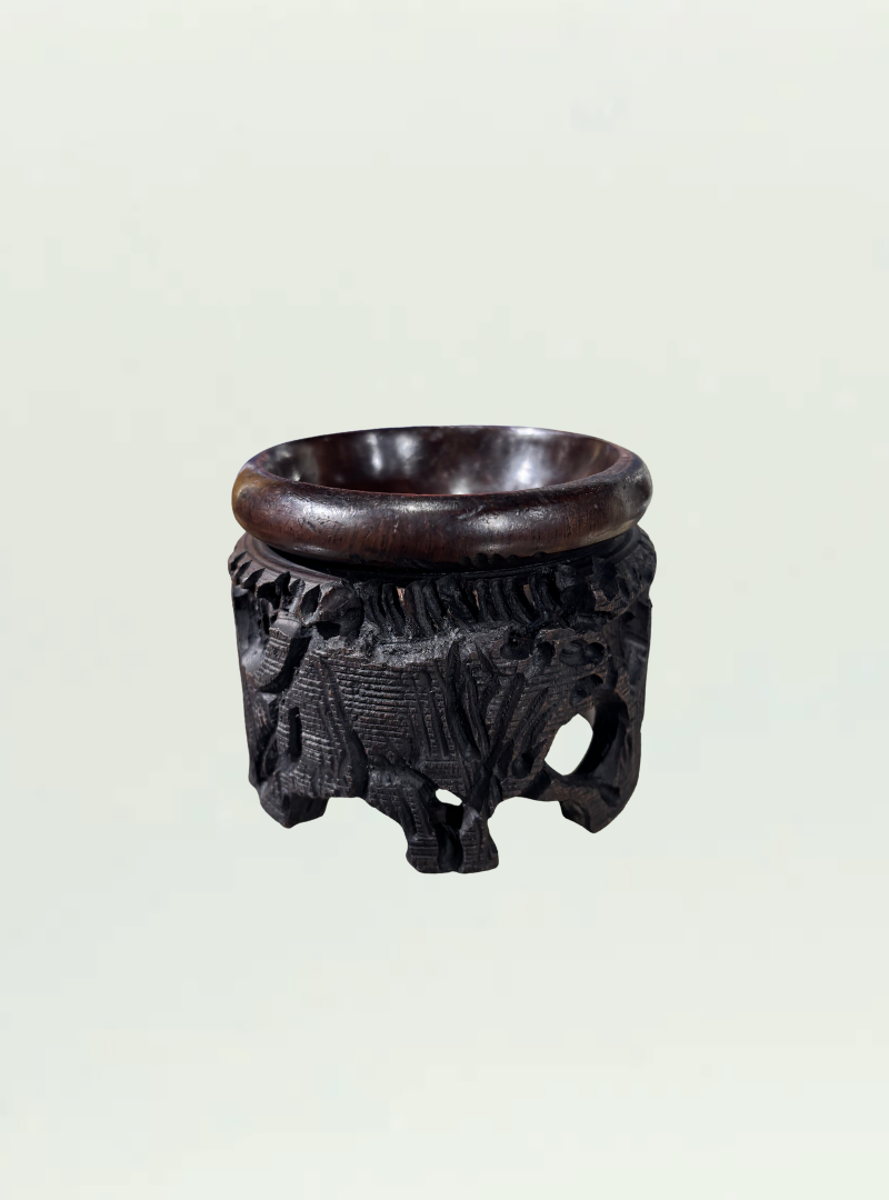 Egg Stand Dark Wood