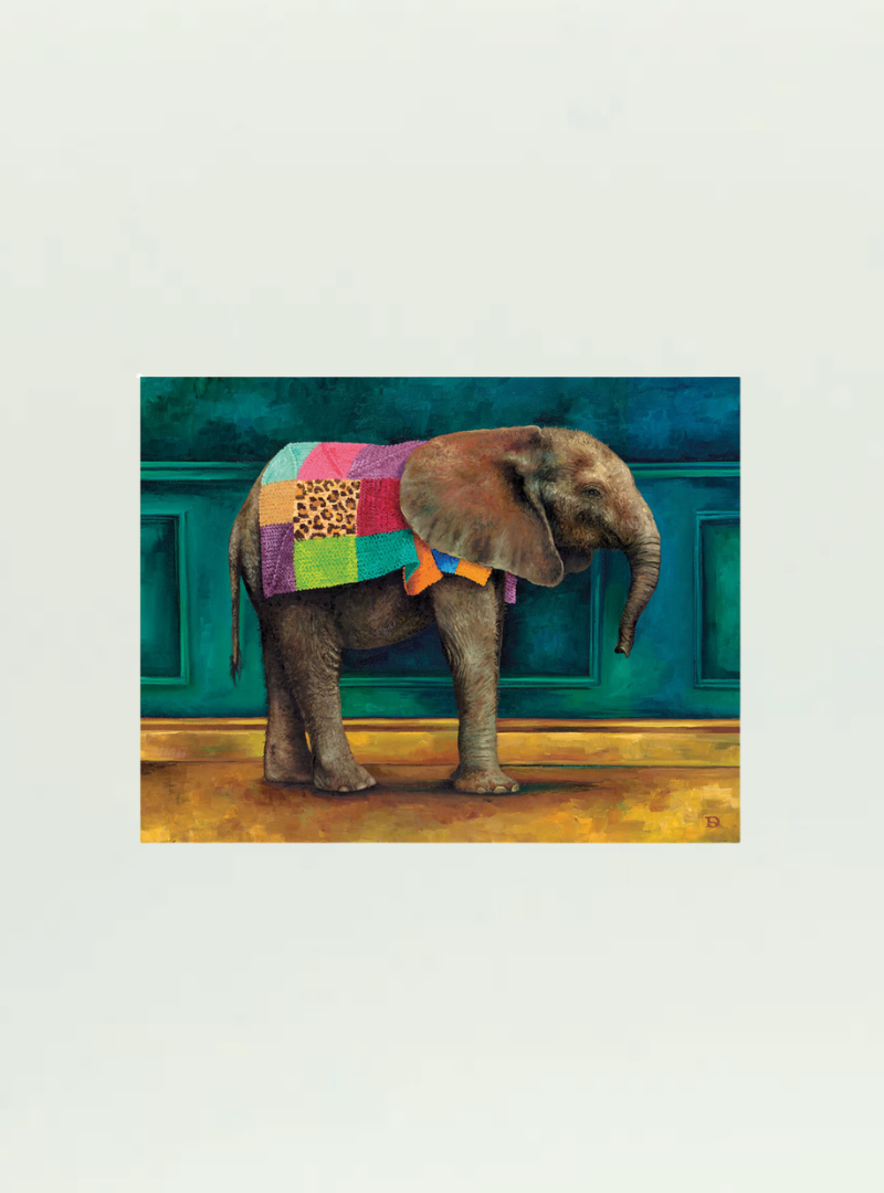Elephant Warrior Stretch Canvas