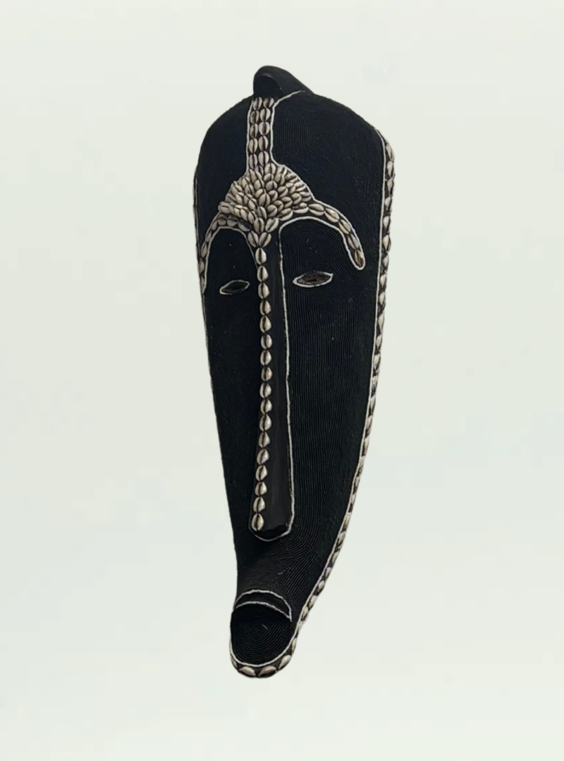 Black Beaded Mask