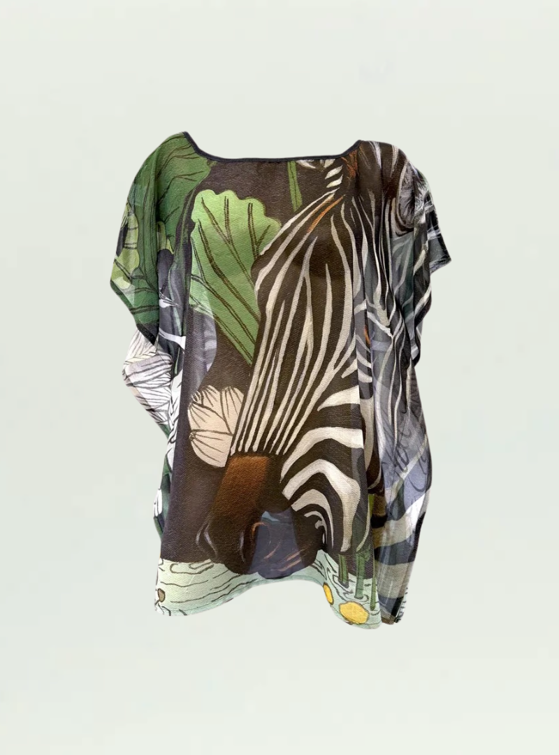 Zebra Ornament Butterfly Top