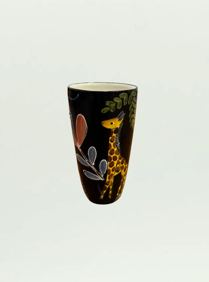 Tall Imibala Giraffe Black Cup