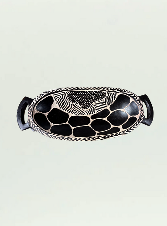 Oval Painted Bowl