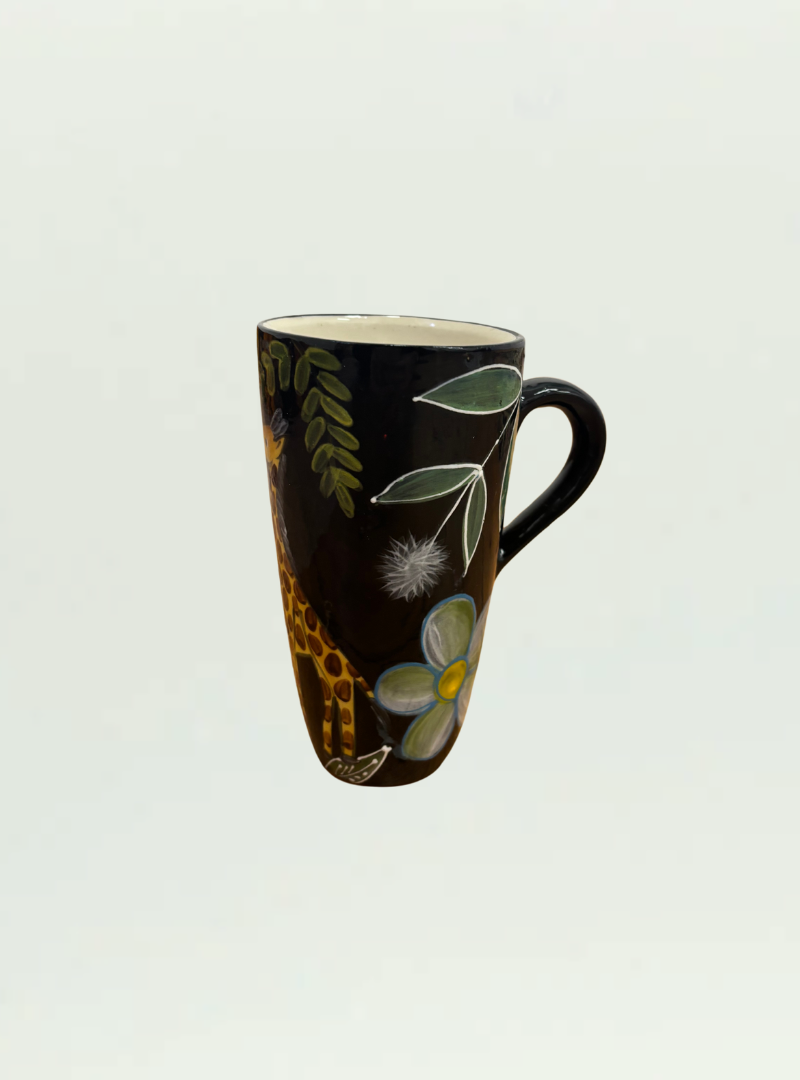 Tall Imibala Giraffe Black Cup