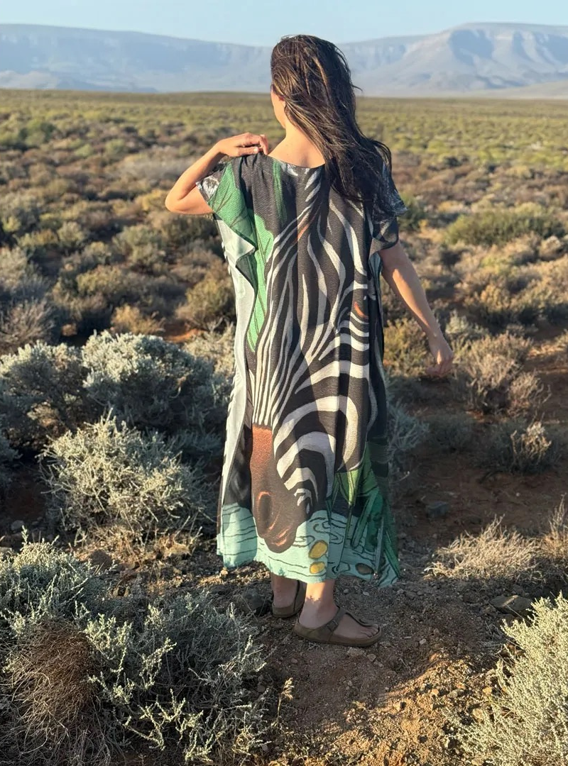 Zebra Ornament Kaftan