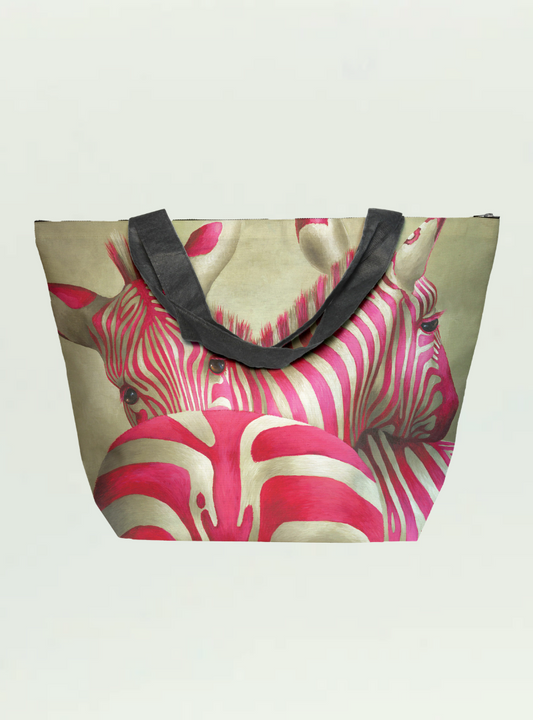 Pink Zebra Maxi Bag