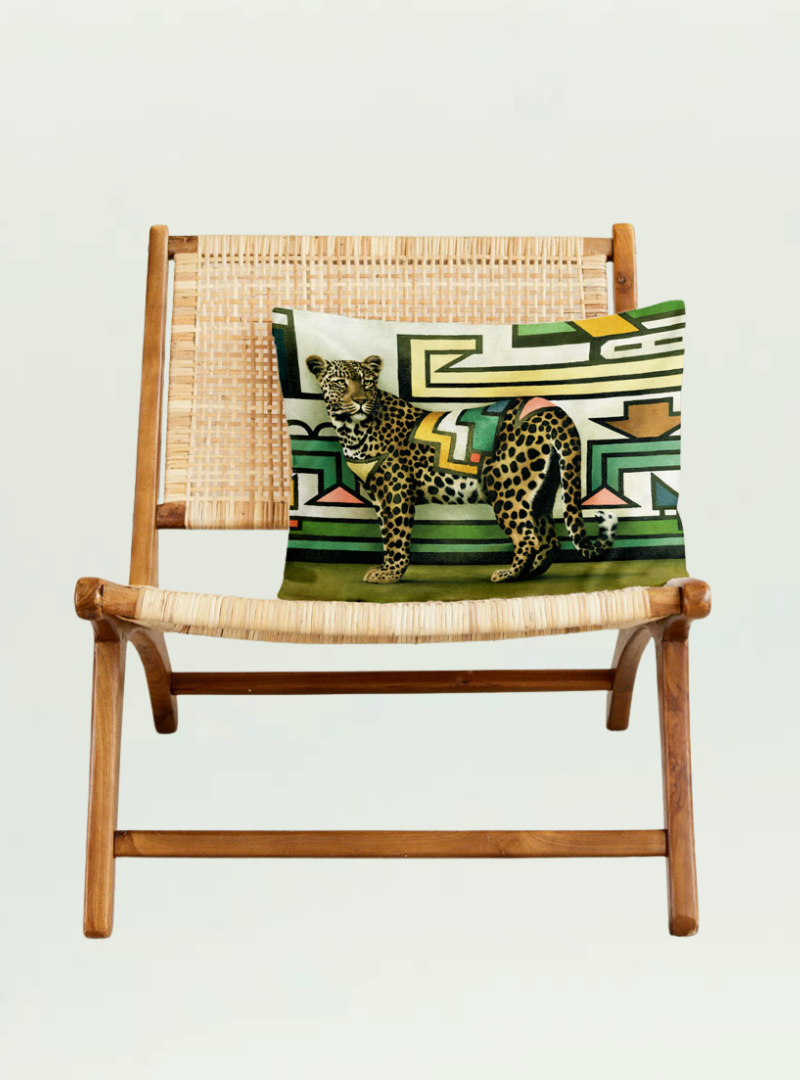 Ndebele Leopard Pillow Cover