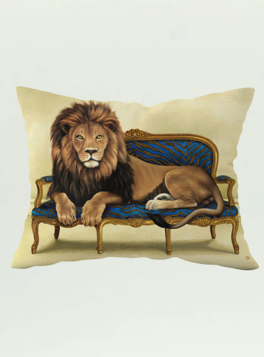 Lion at Leisure Pillow Cover
