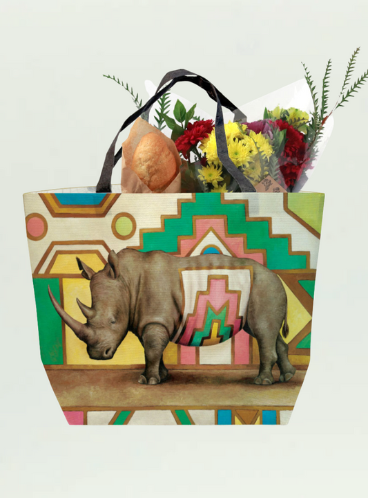 Ndebele Rhino Recycled Shopper